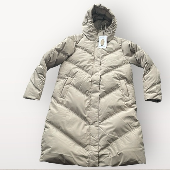 Mondetta - Down Quilted Chevron Maxi Parka / Winter Coat - Picture 2 of 10